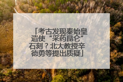 考古发现秦始皇遣使“采药昆仑”石刻？北大教授辛德勇等提出质疑