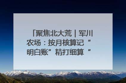 聚焦北大荒｜军川农场：按月核算记“明白账”精打细算“过紧日子”