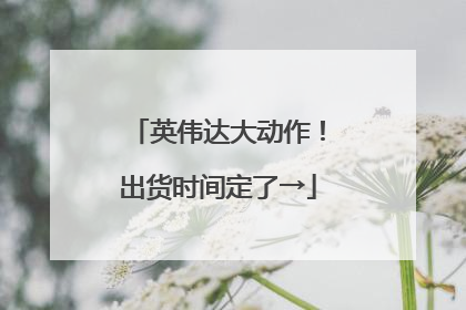 英伟达大动作！出货时间定了→