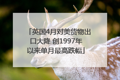 英国4月对美货物出口大降 创1997年以来单月最高跌幅