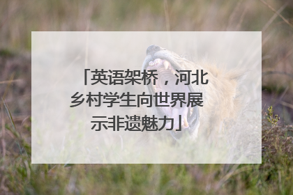 英语架桥，河北乡村学生向世界展示非遗魅力