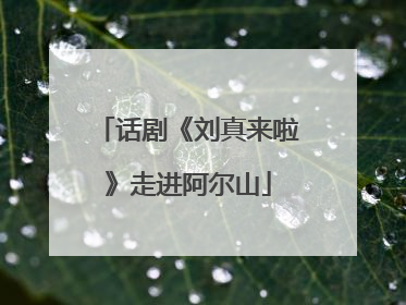 话剧《刘真来啦》走进阿尔山