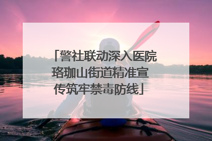警社联动深入医院 珞珈山街道精准宣传筑牢禁毒防线