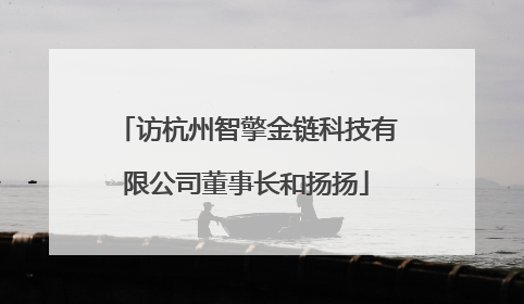 访杭州智擎金链科技有限公司董事长和扬扬