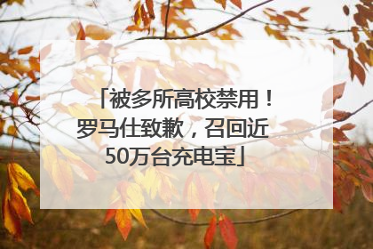 被多所高校禁用！罗马仕致歉，召回近50万台充电宝