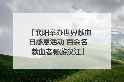 襄阳举办世界献血日感恩活动 百余名献血者畅游汉江