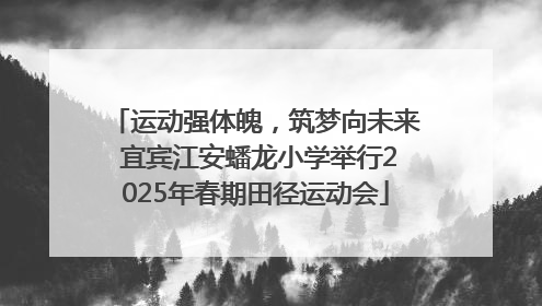 运动强体魄，筑梦向未来 宜宾江安蟠龙小学举行2025年春期田径运动会