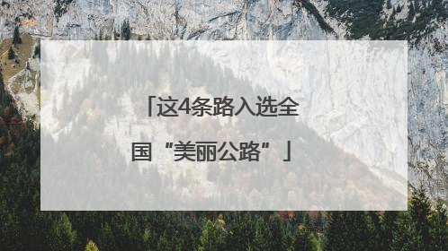 这4条路入选全国“美丽公路”