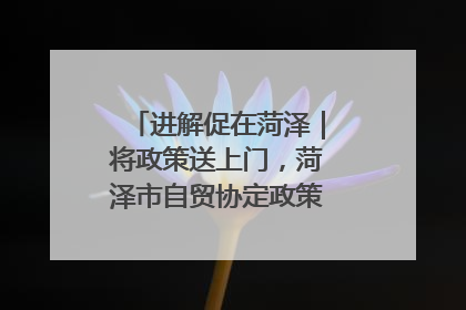 进解促在菏泽｜将政策送上门，菏泽市自贸协定政策专题宣讲会召开