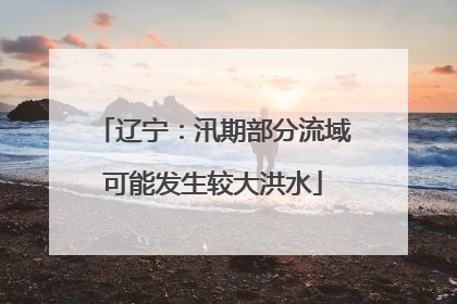辽宁：汛期部分流域可能发生较大洪水