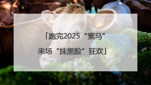 跑完2025“紫马” 来场“抹黑脸”狂欢