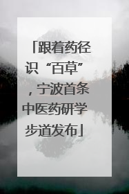 跟着药径识“百草”，宁波首条中医药研学步道发布