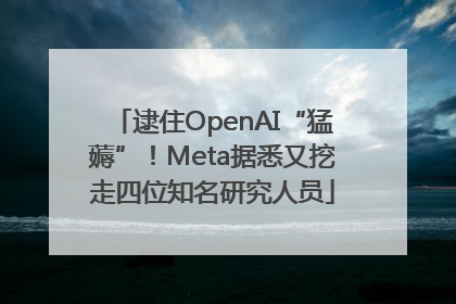 逮住OpenAI“猛薅”！Meta据悉又挖走四位知名研究人员