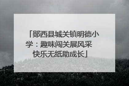 郧西县城关镇明德小学：趣味闯关展风采 快乐无纸助成长