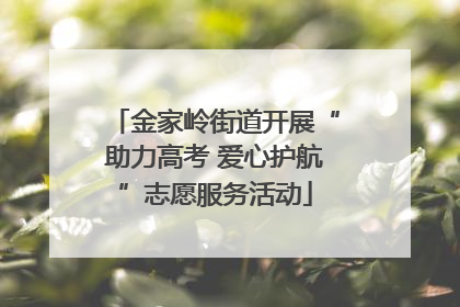 金家岭街道开展“助力高考 爱心护航”志愿服务活动