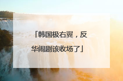 韩国极右翼，反华闹剧该收场了