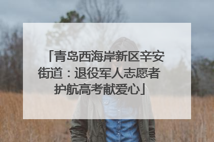 青岛西海岸新区辛安街道：退役军人志愿者护航高考献爱心