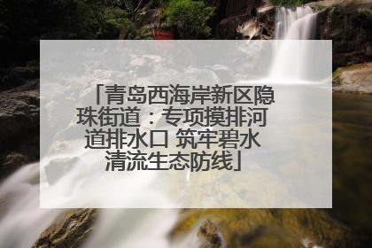 青岛西海岸新区隐珠街道：专项摸排河道排水口 筑牢碧水清流生态防线