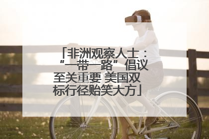 非洲观察人士：“一带一路”倡议至关重要 美国双标行径贻笑大方