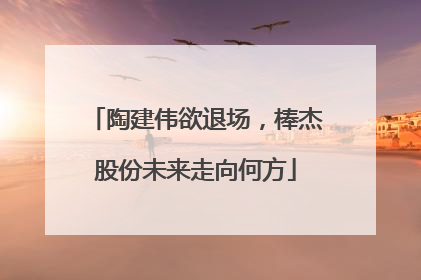 陶建伟欲退场，棒杰股份未来走向何方