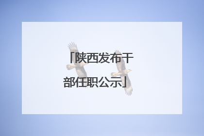 陕西发布干部任职公示