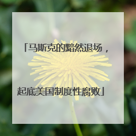 马斯克的黯然退场，起底美国制度性腐败