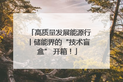高质量发展能源行丨储能界的“技术盲盒” 开箱！
