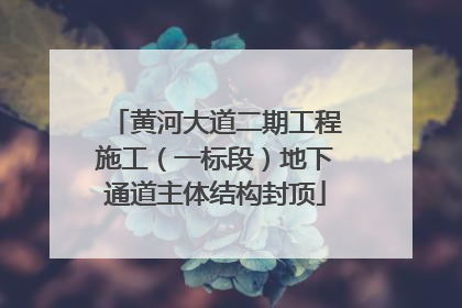 黄河大道二期工程施工（一标段）地下通道主体结构封顶