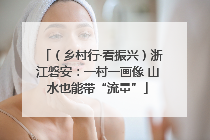 （乡村行·看振兴）浙江磐安：一村一画像 山水也能带“流量”