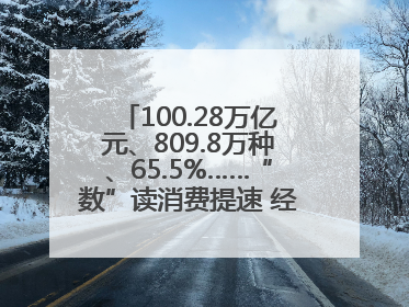 100.28万亿元、809.8万种、65.5%……“数”读消费提速 经济潜力释放