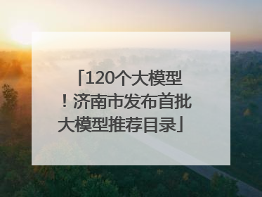 120个大模型！济南市发布首批大模型推荐目录