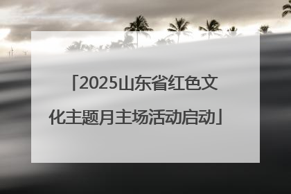 2025山东省红色文化主题月主场活动启动