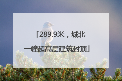 289.9米，城北一幢超高层建筑封顶