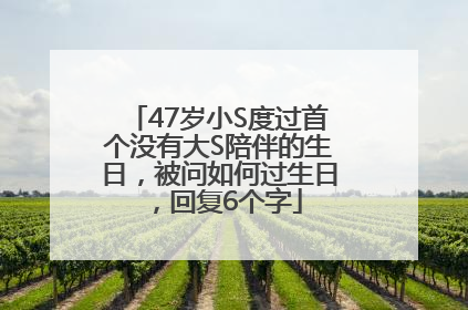 47岁小S度过首个没有大S陪伴的生日，被问如何过生日，回复6个字