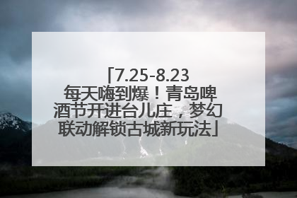 7.25-8.23 每天嗨到爆！青岛啤酒节开进台儿庄，梦幻联动解锁古城新玩法