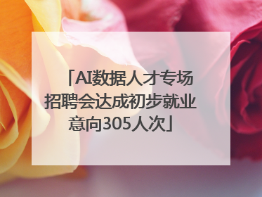 AI数据人才专场招聘会达成初步就业意向305人次