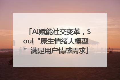AI赋能社交变革，Soul“原生情绪大模型”满足用户情感需求
