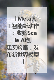 Meta人工智能新动作：收购Scale AI创建实验室，发布新世界模型