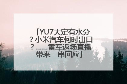 YU7大定有水分？小米汽车何时出口？……雷军返场直播带来一串回应